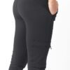 Leggins médico Sand Élite color negro de Santé, con bolsillo cargo lateral, vista de perfil